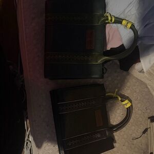 Wrangler Black Double Top-Handle Crossbody Bag